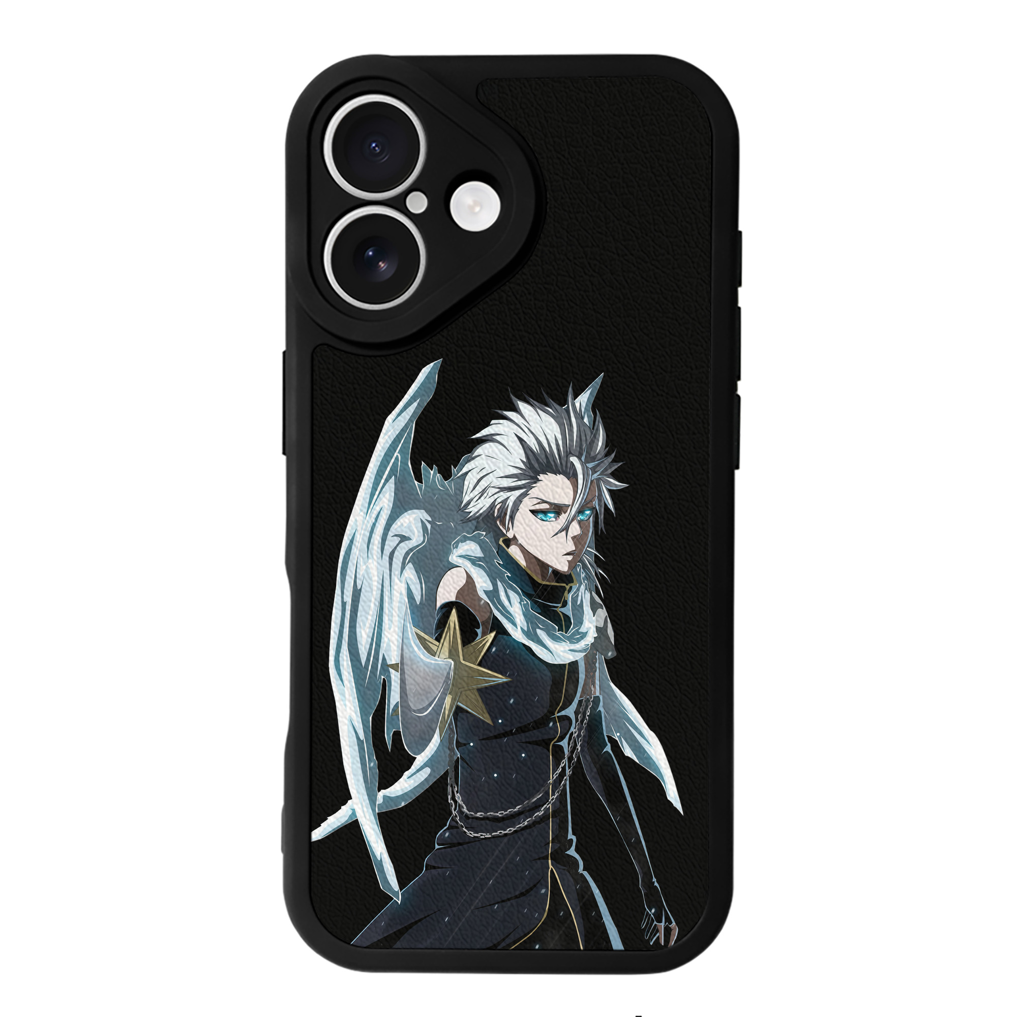 （画像用） ブリーチ 日番谷冬獅郎（ひつがや とうしろう） BLEACH Hitsugaya Toushirou 【iPhone 16シリーズ対応】シリコンスマホケース（レザー調） 材質：シリコン